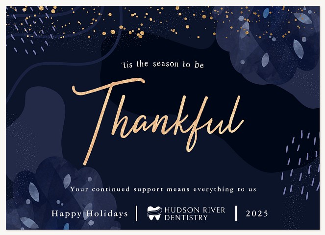 Modern Gratitude Business Holiday Cards