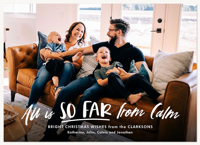 So Far From Calm Photo Holiday Cards