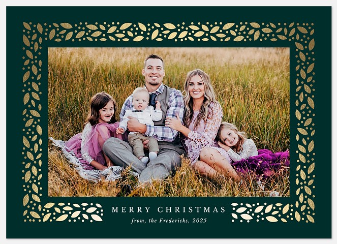 Glistening Garland Holiday Photo Cards