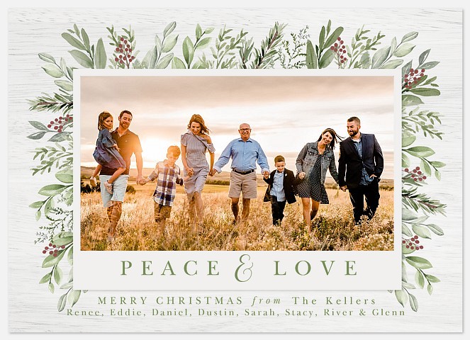 Winter Sage Holiday Photo Cards