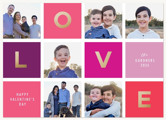 Love Grid Valentines Cards