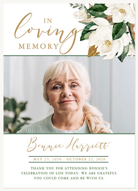 Magnolia Memories Memorial & Sympathy Cards