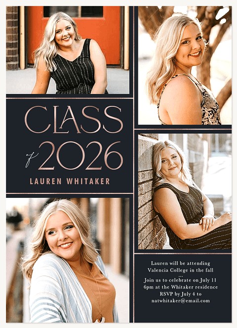 Chic Collage Graduation Announcements