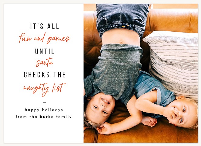 Santa Games Personalized Holiday Cards