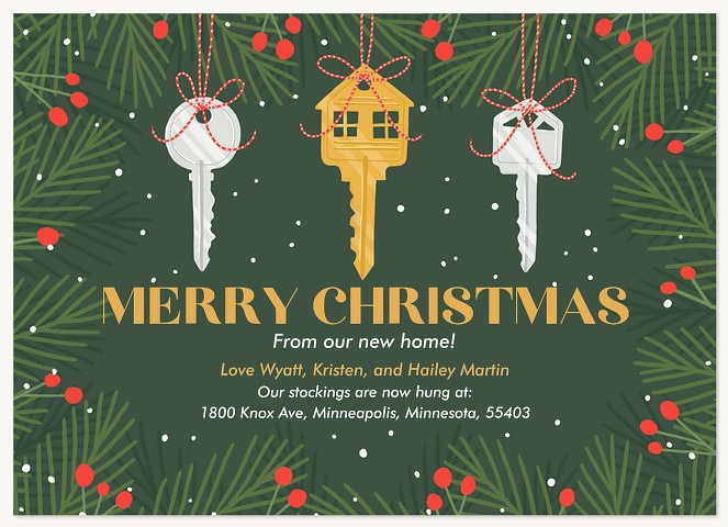 Ornament Keys Personalized Holiday Cards