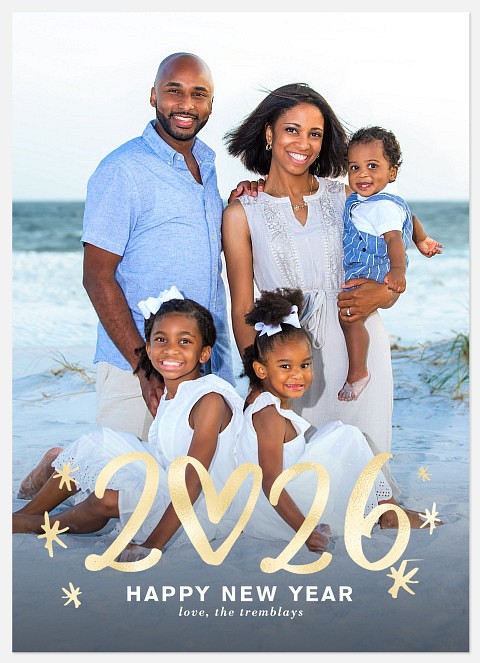 New Year Doodles Holiday Photo Cards