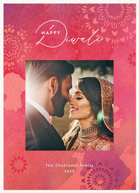 Watercolor Diwali Diwali Holiday Cards