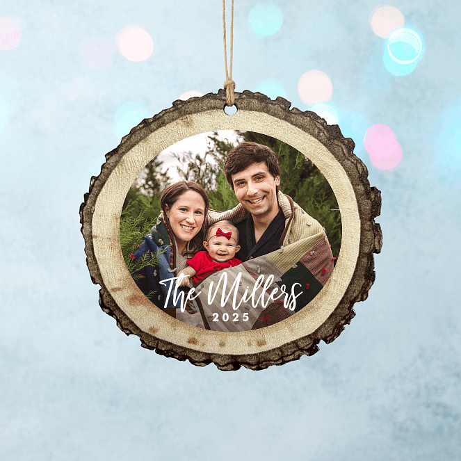 Bold Script Personalized Ornaments