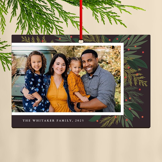 Holiday Foliage Custom Ornaments