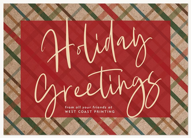 Plaid Greetings Business Holiday Cards