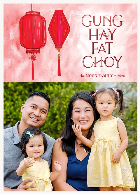 Painted Lanterns Chinese New Year Cards