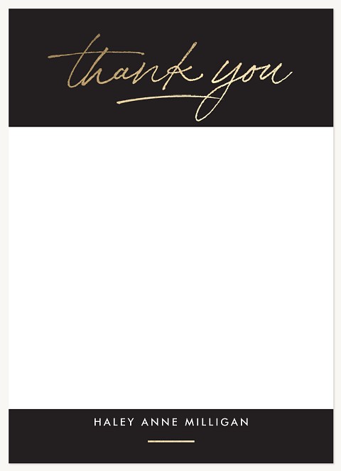 Sleek Thank You Thank You Cards 