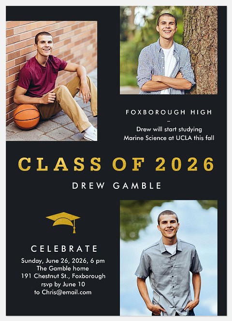 Golden Celebration Graduation Cards