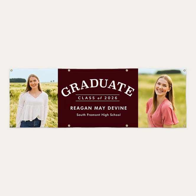 Above the Curve Graduation Photo Banner Custom Banners