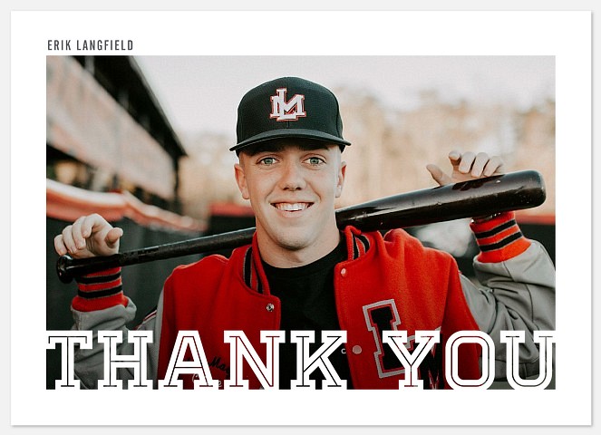Varsity Frame Thank You Cards 
