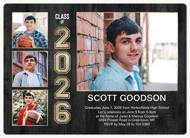 Golden Stack Graduation Cards