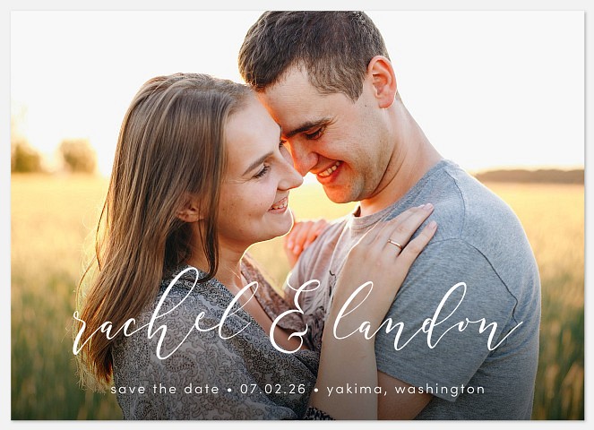 Script Names Save the Date Photo Cards