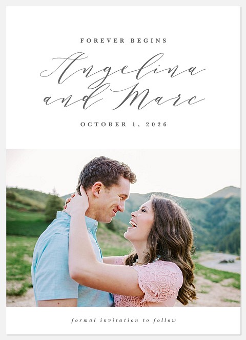 Forever Begins Save the Date Photo Cards