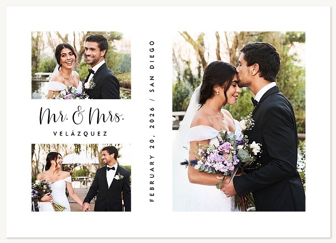 Elegant Trio Wedding Announcements