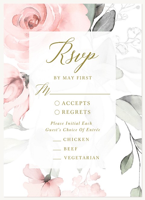 Delicate Blossoms Wedding RSVP Cards