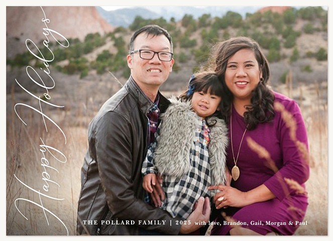 Side Script Personalized Holiday Cards