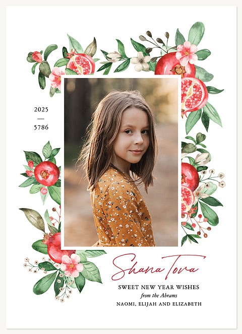 Watercolor Frame Rosh Hashanah cards