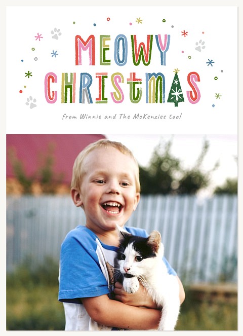 Meowy Christmas Personalized Holiday Cards