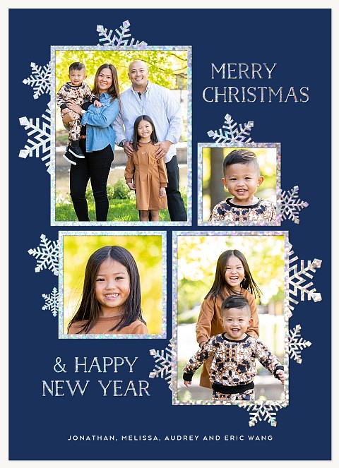 Distinguished Snowflakes Personalized Holiday Cards