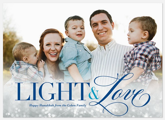 Sparkling Love Hanukkah Photo Cards