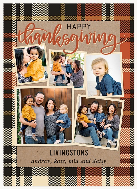 Warm Flannel Thanksgiving Cards