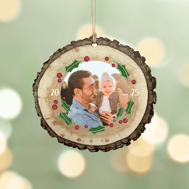 Embroidered Wreath Personalized Ornaments