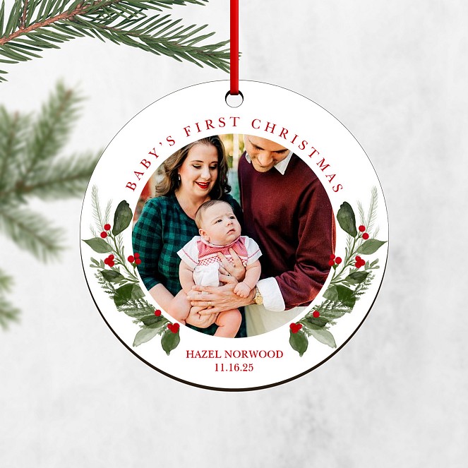 Baby Botanicals Personalized Ornaments