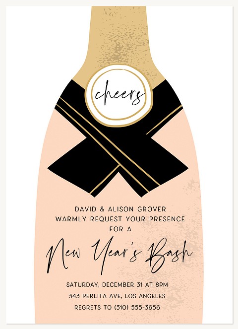 Champagne Blast Holiday Party Invitations