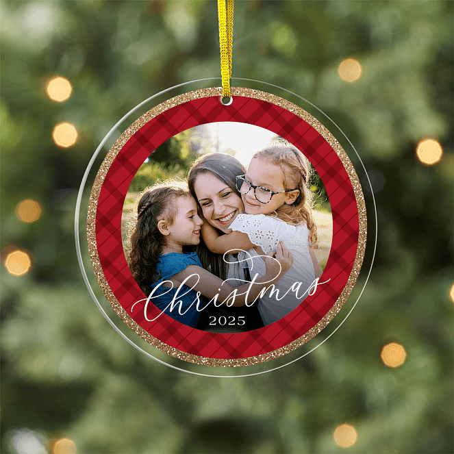 Glittering Border Personalized Ornaments