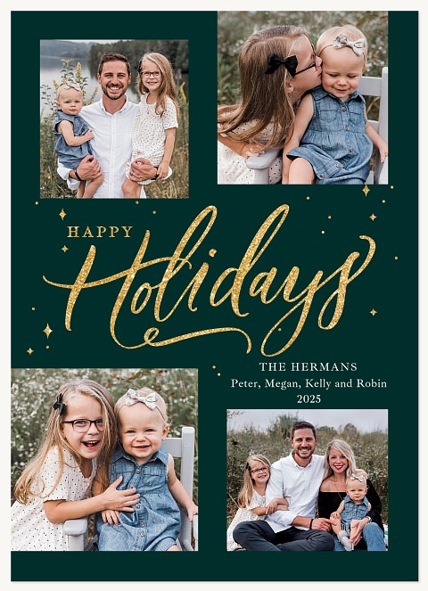 Twinkle & Swirls Personalized Holiday Cards