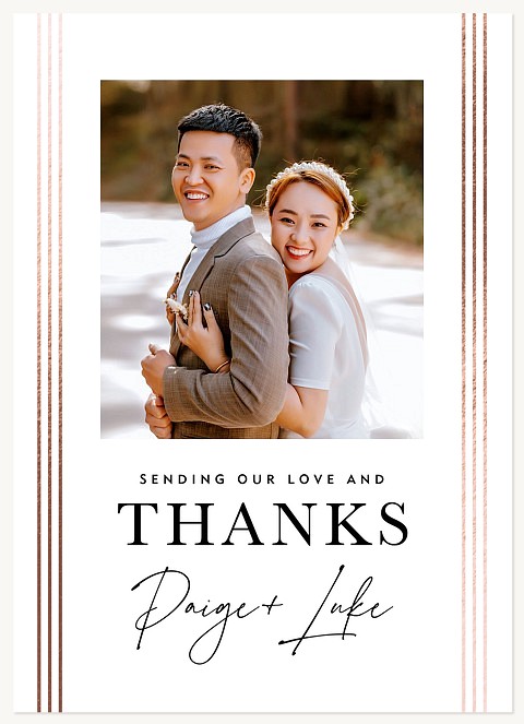 Bronze Stripes Thank You Cards 