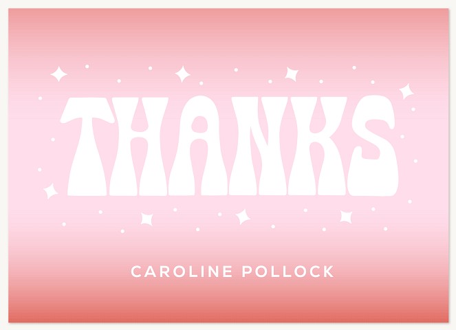 Groovy Thanks Thank You Cards 