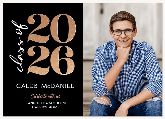 Bold Bronze Graduation Cards