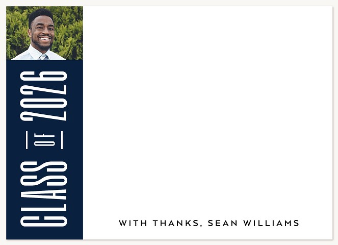 Graduate Sidebar Thank You Cards 