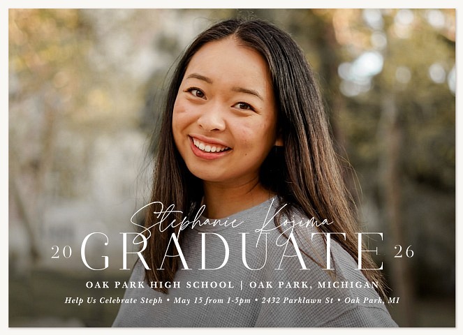Stylish Script Graduation Invitations