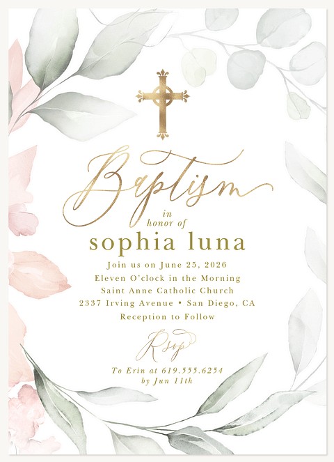 Baptism Florals Baptisms & Christening Invitations
