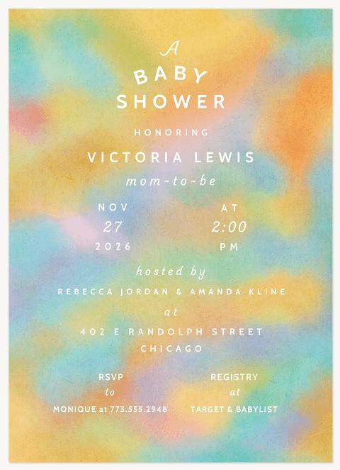 Fuzzy Blanket Baby Shower Invites