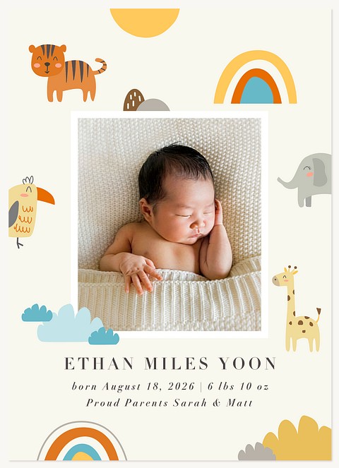 Jungle Fun Baby Announcements