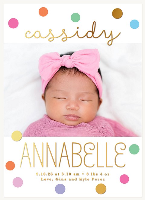 Playful Dots Baby Announcements
