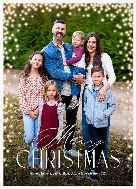 Merriment Aglow Personalized Holiday Cards