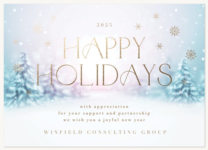 Frosted Pines Business Holiday Cards