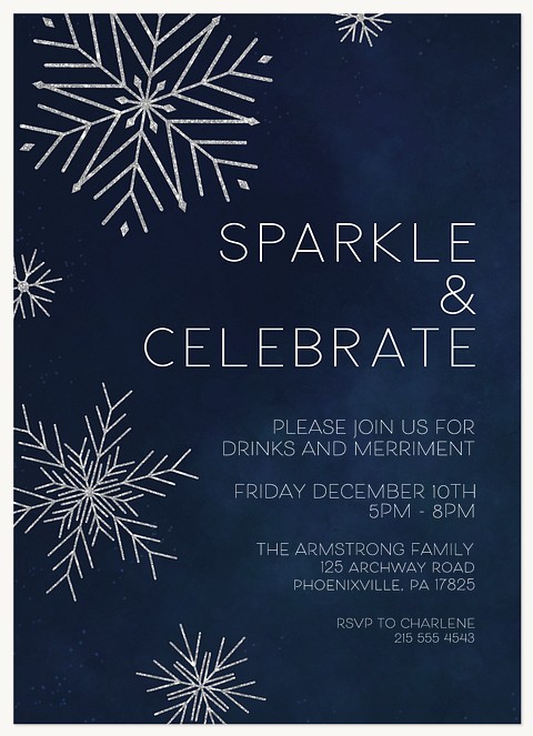 Sparkle & Celebrate Holiday Party Invitations