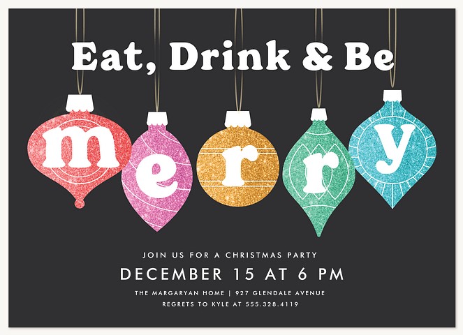 Merry Ornaments Holiday Party Invitations