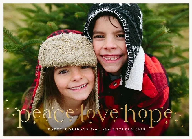 Sparkling Sentiments Personalized Holiday Cards