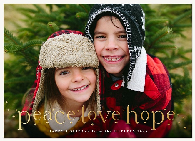 Sparkling Sentiments Personalized Holiday Cards